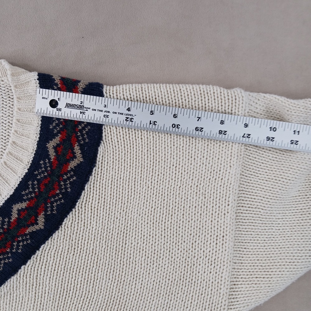 American Eagle XL Mens Sweater V Neck Cricket Chunky Knit 22x25 Vintage - Picture 9 of 14
